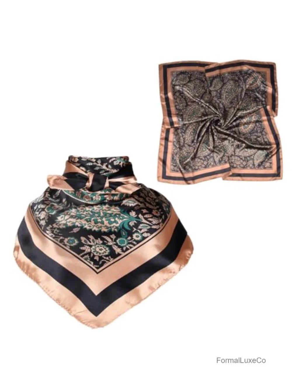 35x35 Silk Feel Square Scarf Neck Scarf for Men Women Pocket Square Head Scarf